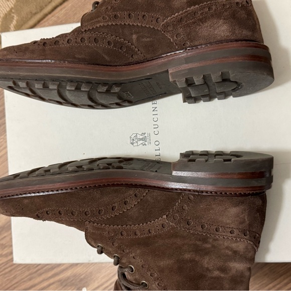 Brunello Cucinelli brogue suede boots 41 - Picture 6 of 7